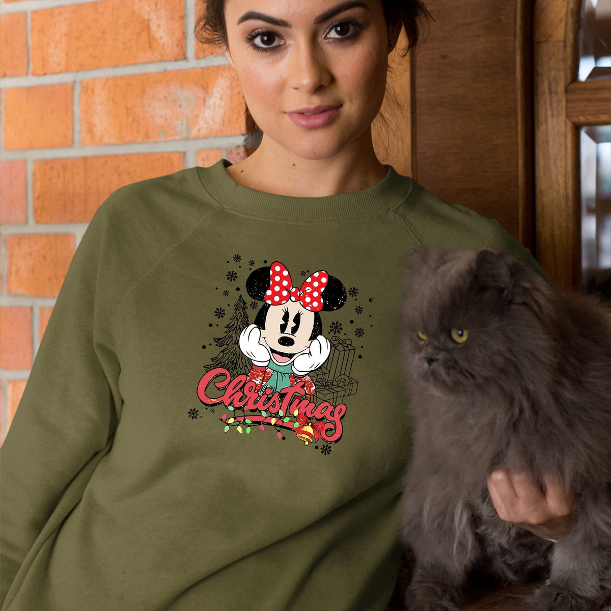 Mickey & Minnie Mouse Christmas Couple Hoodie, Matching Disney Sweatshirt