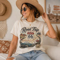 Route 66 Road Trip Graphic Tee, Vintage Scenic Adventure Shirt