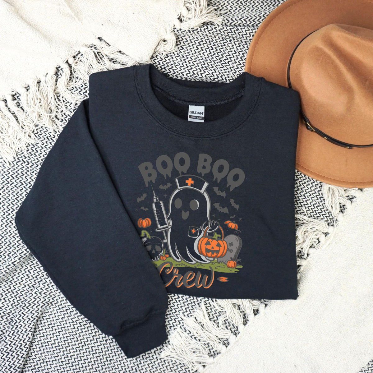 Boo Boo Crew Halloween Hoodie, Nurse Ghost Sweatshirt