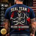SEAL Team 2 Skeleton Shirt, Welcome The Darkness Military Tee