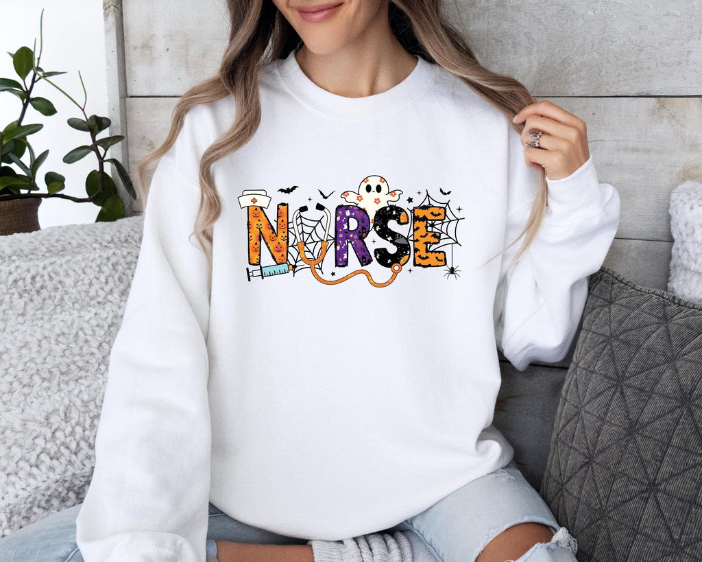 Nurse Halloween Hoodie, Trendy Halloween Sweatshirt
