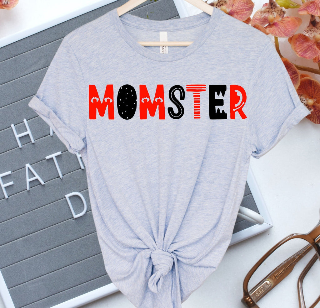 MOMSTER Halloween Hoodie, Funny Ghost Mom Sweatshirt
