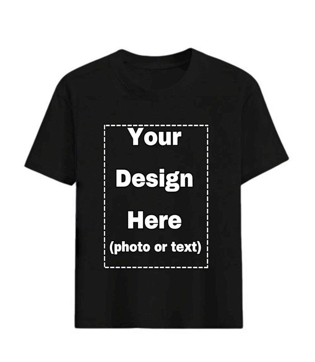 Custom Photo Text Logo Unisex T-Shirt, Personalized Graphic Apparel