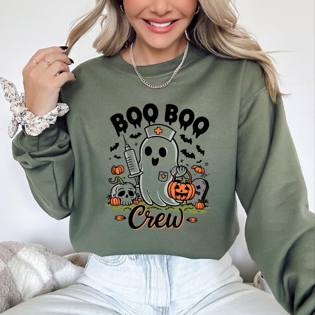 Boo Boo Crew Halloween Hoodie, Nurse Ghost Sweatshirt