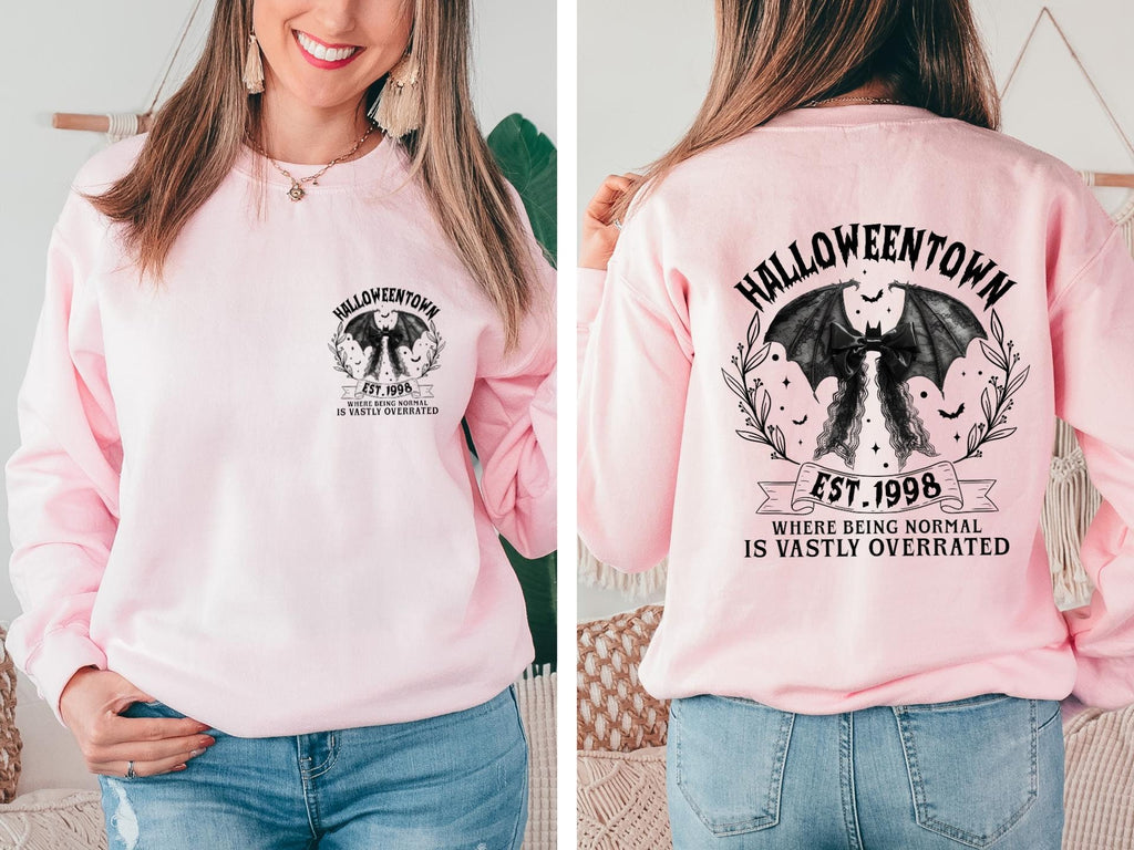 Halloweentown Est 1998 Sweatshirt, Halloweentown University, Gothic Sweatshirts, Halloween Hoodies, Back Design Sweater