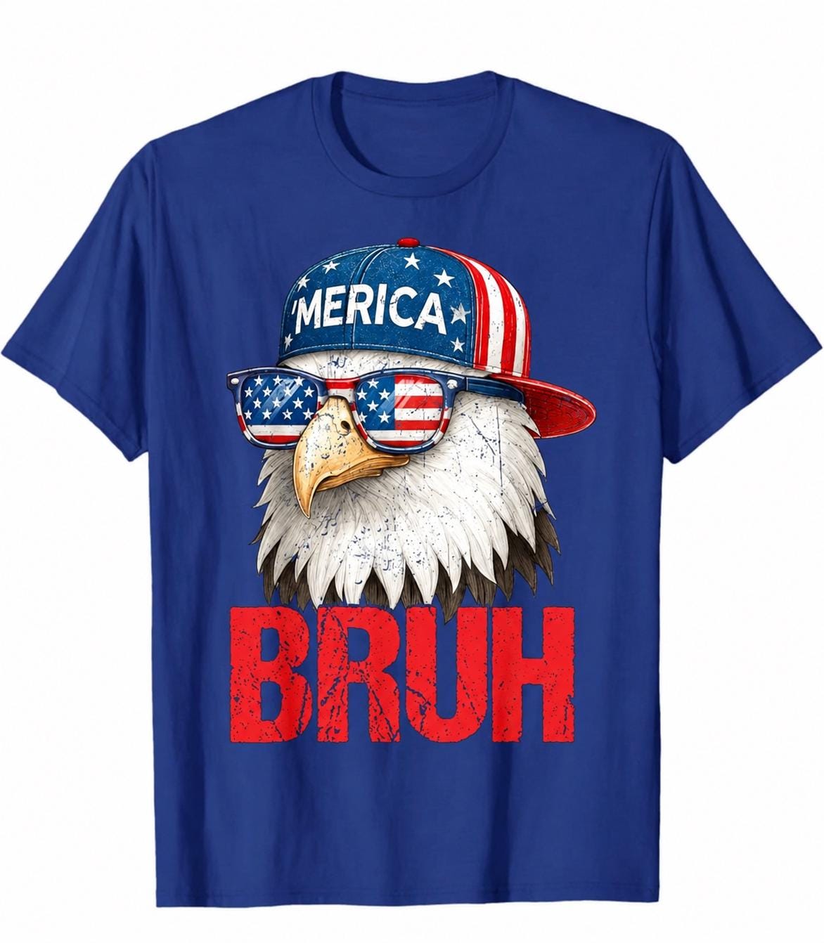 Merica Bruh Shirt, Patriotic Eagle 4th of July USA Tee, American Flag Sunglasses Gift