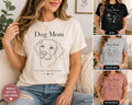 Dog Mom Golden Retriever Line Art Shirt, Minimalist Pet Lover Apparel, Gift for Mother