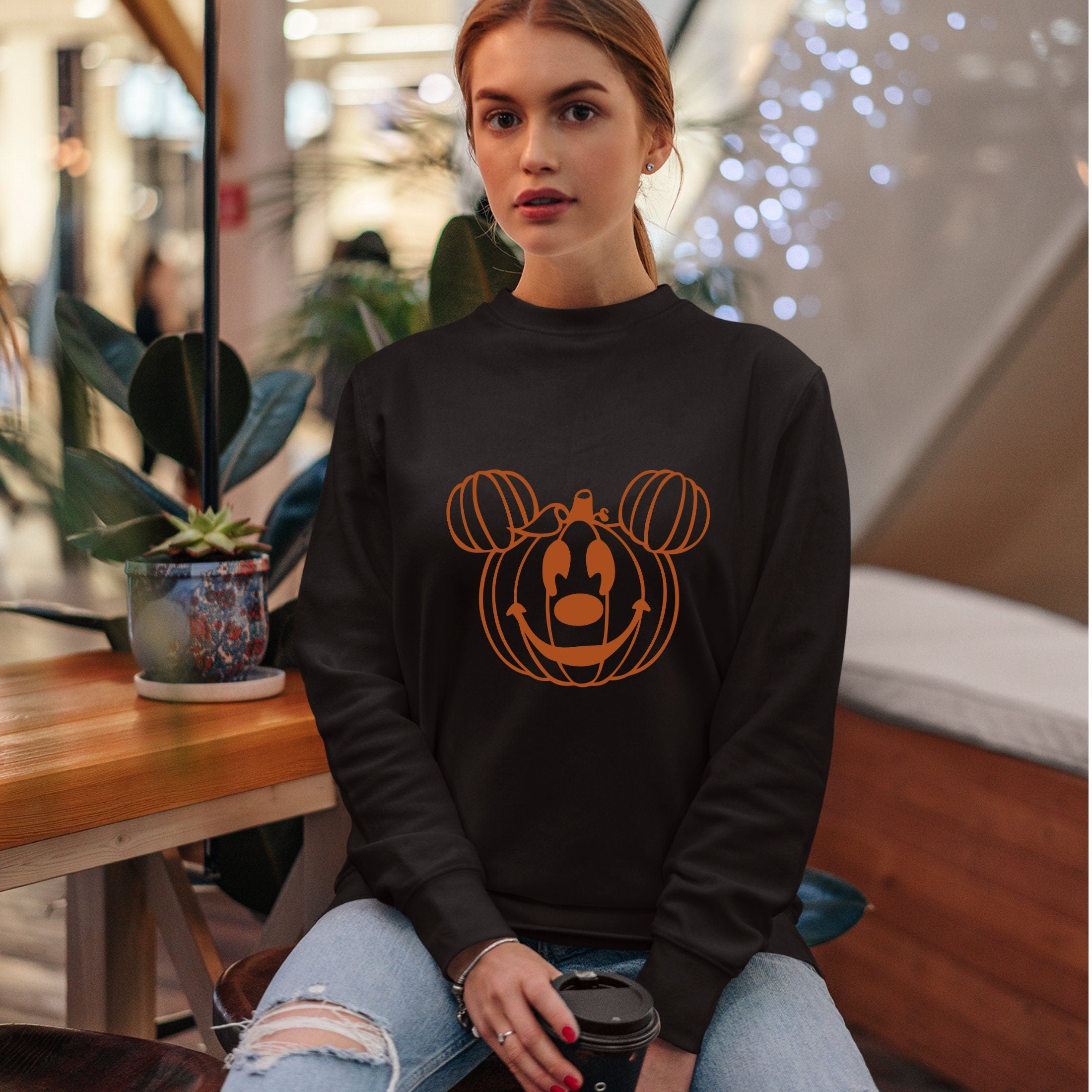 Vintage Mickey Pumpkin Halloween Sweatshirt, Spooky Season Fleece