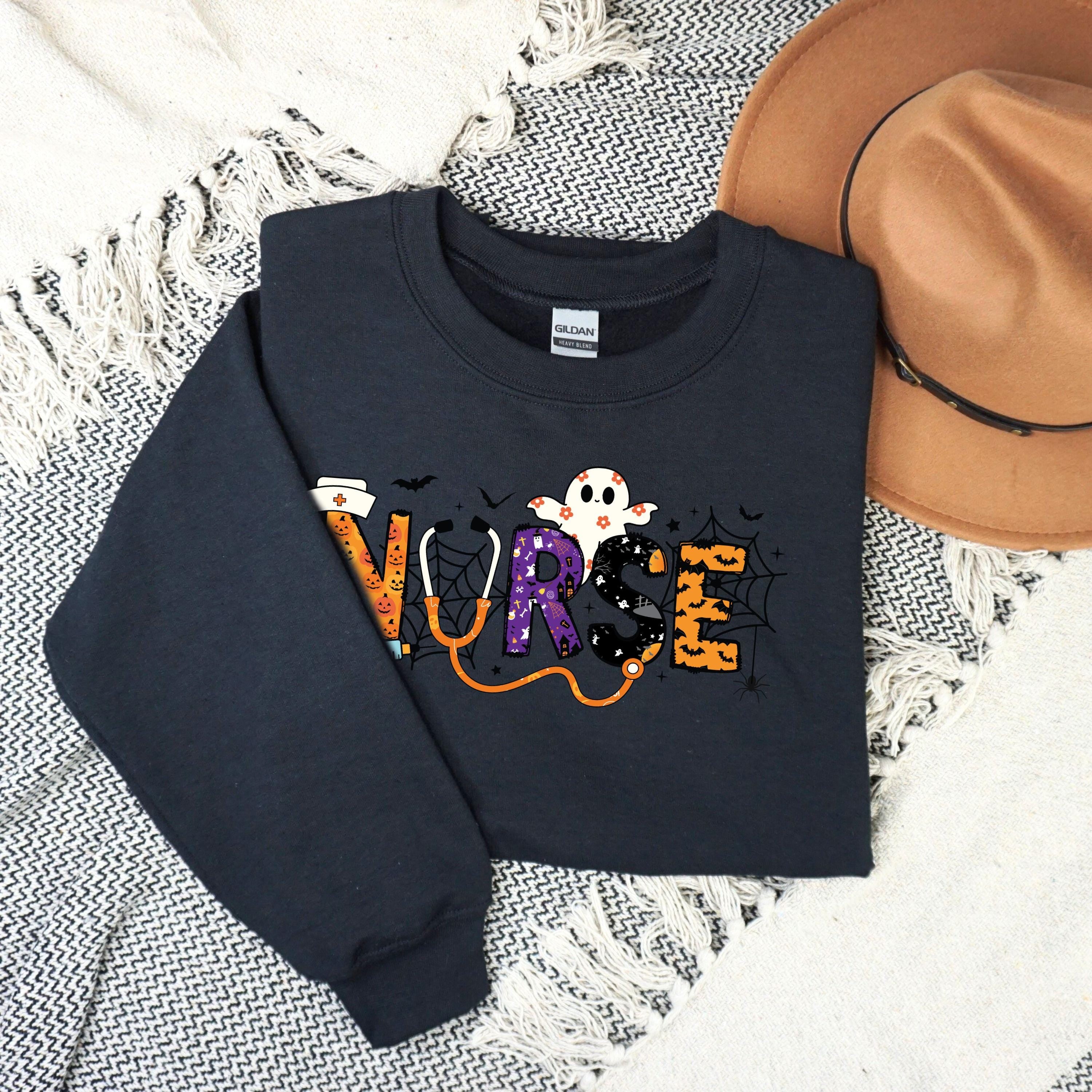 Nurse Halloween Hoodie, Trendy Halloween Sweatshirt