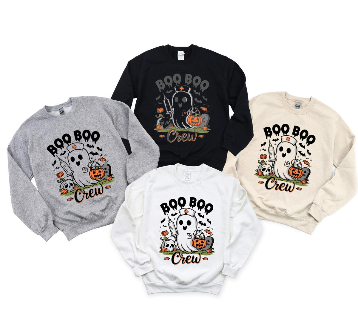 Boo Boo Crew Halloween Hoodie, Nurse Ghost Sweatshirt