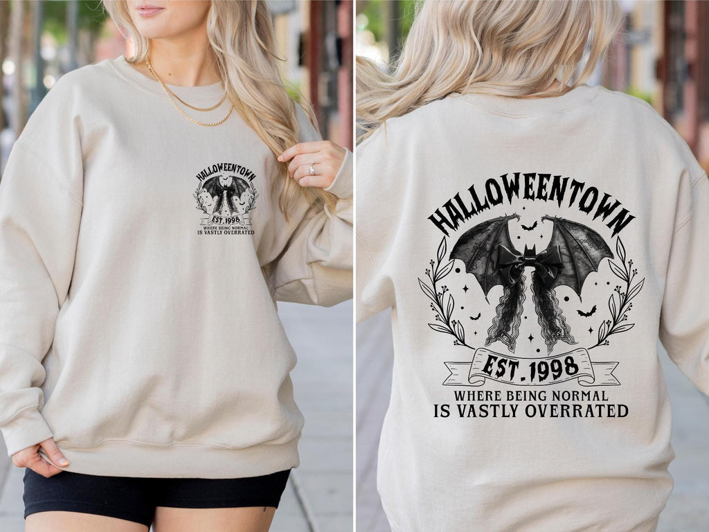 Halloweentown Est 1998 Sweatshirt, Halloweentown University, Gothic Sweatshirts, Halloween Hoodies, Back Design Sweater