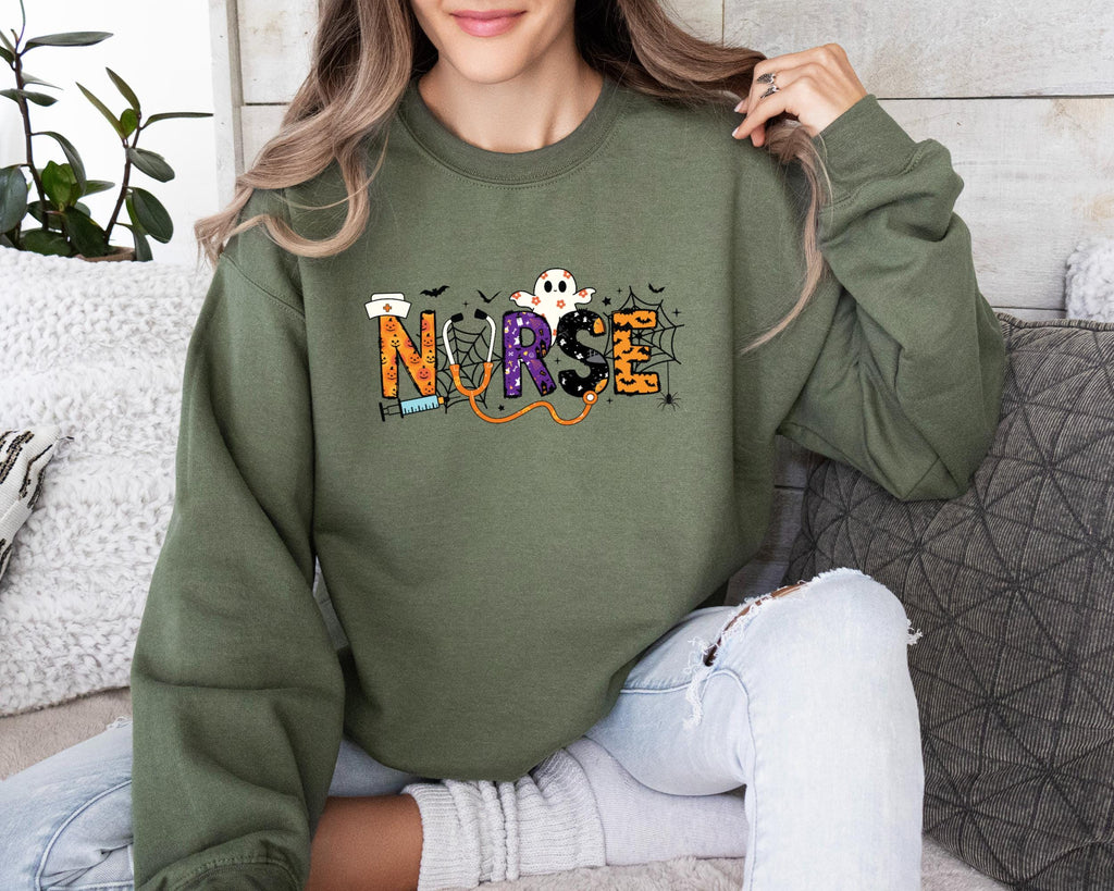 Nurse Halloween Hoodie, Trendy Halloween Sweatshirt