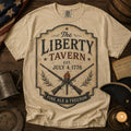 Liberty Tavern Graphic Tee, Vintage Colonial Americana Shirt, July 4th Retro History Wear