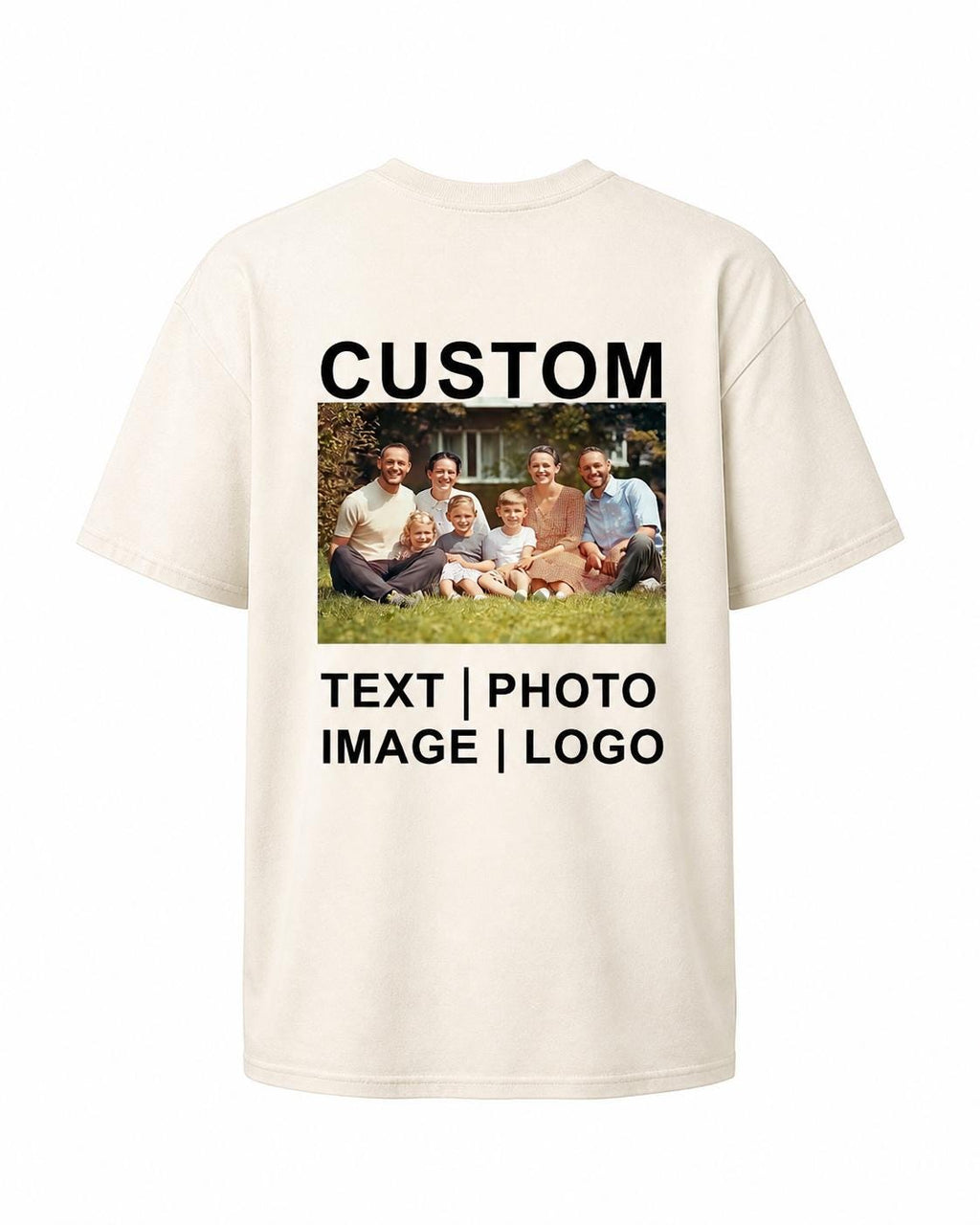 Custom Photo Text Logo Unisex T-Shirt, Personalized Graphic Apparel