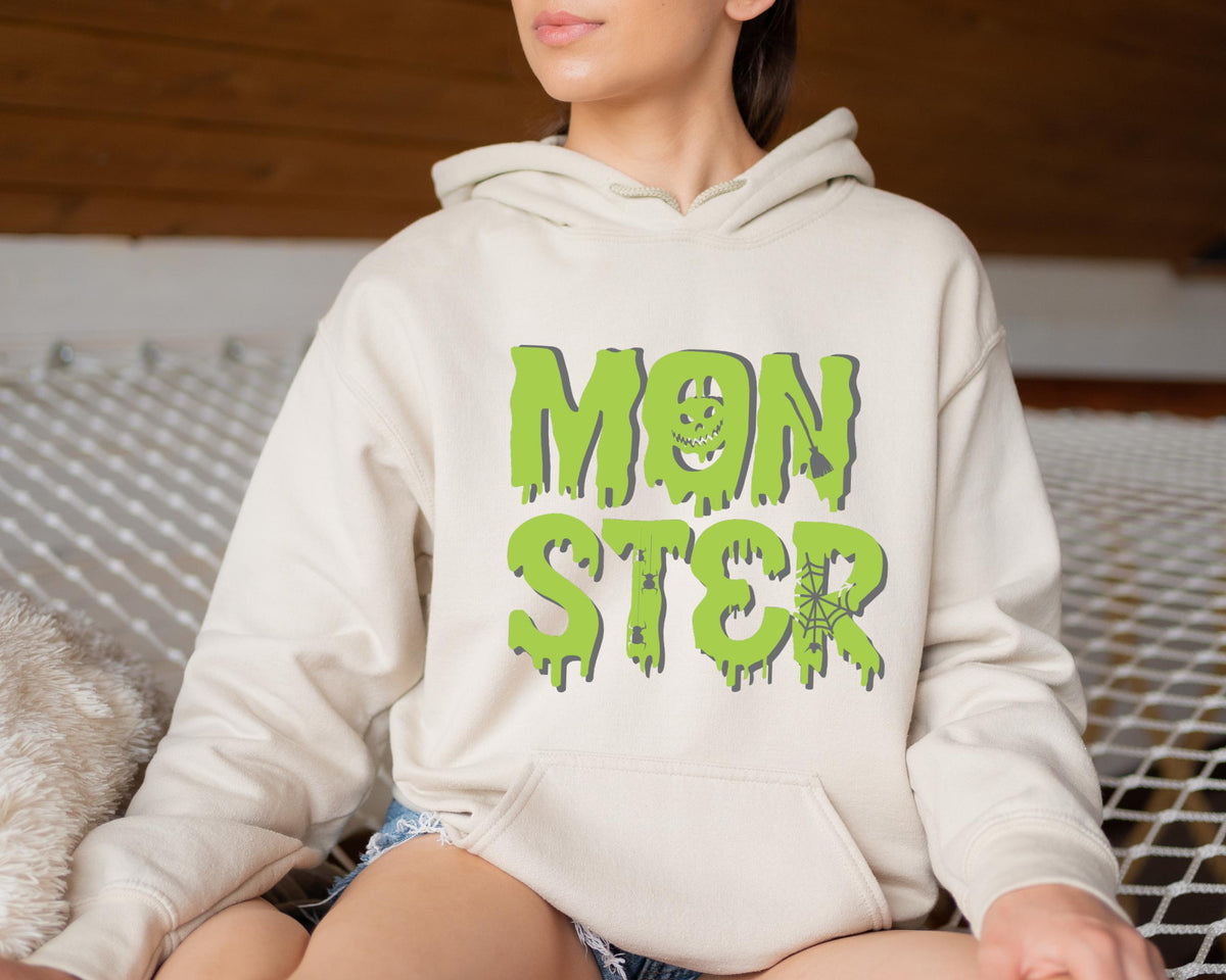 Monster Hoodie, Halloween Hoodies, Halloween Costume, Halloween Gift, Spooky Sweatshirt, Scary Monster Hoodie, Cotton Hoodies