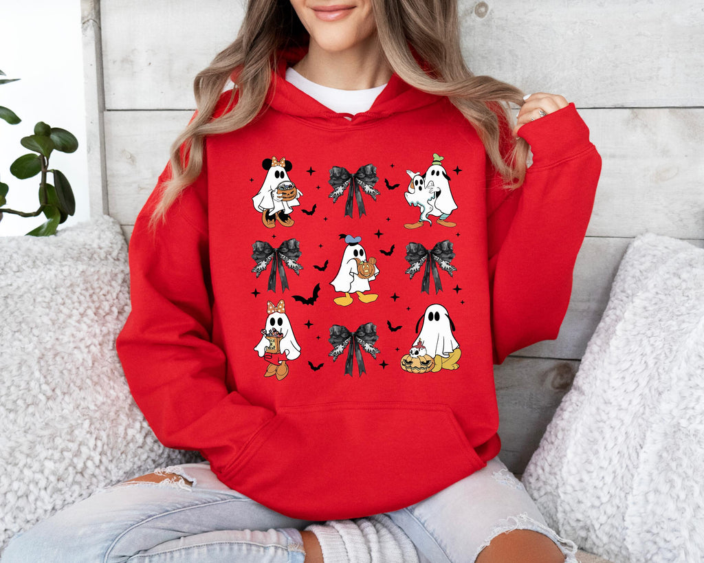 Coquette Halloween Mickey And Friends Hoodie, Halloween Hoodie, Mickey Halloween Hoodie, Coquette Gothic Hoodie, Bow Halloween Hoodie