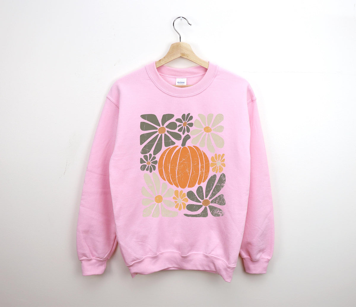 Leopard Pumpkin Sweater, Boho Floral Fall Tee, Retro Fall Shirt, Autumn Vibes Tee, Pumpkin Season, Leopard Pumpkin Tee, Fall Season Sweater