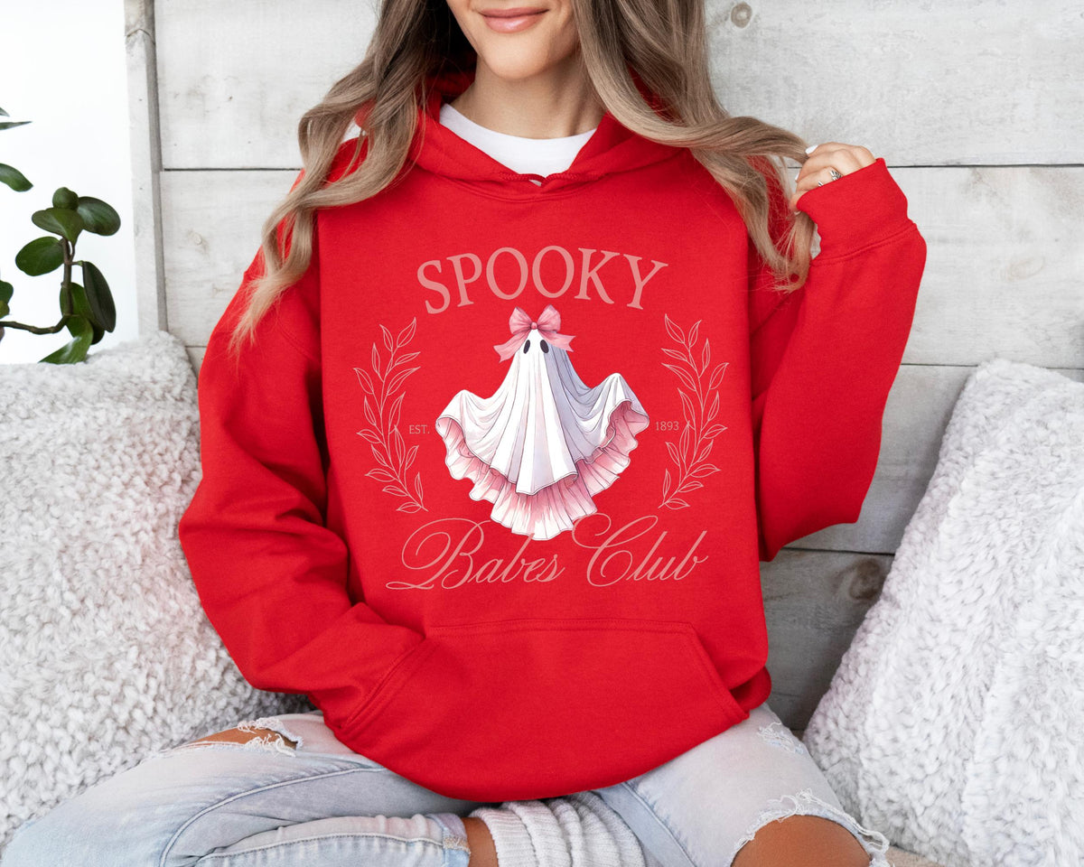 Spooky Ghost Hoodie, Pink Ghost Tee, Halloween Costume, Coquette Style