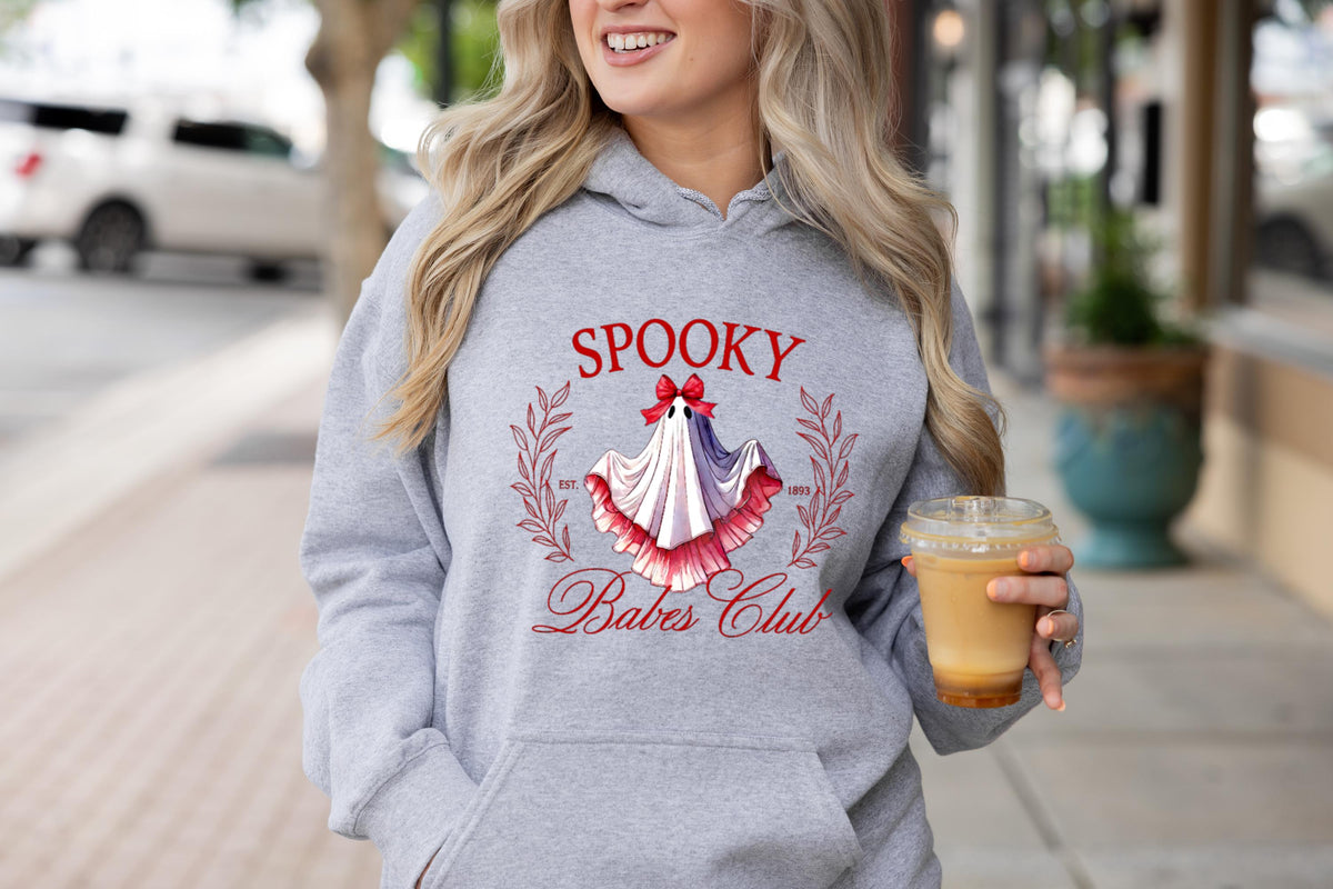 Spooky Ghost Hoodie, Pink Ghost Tee, Halloween Costume, Coquette Style