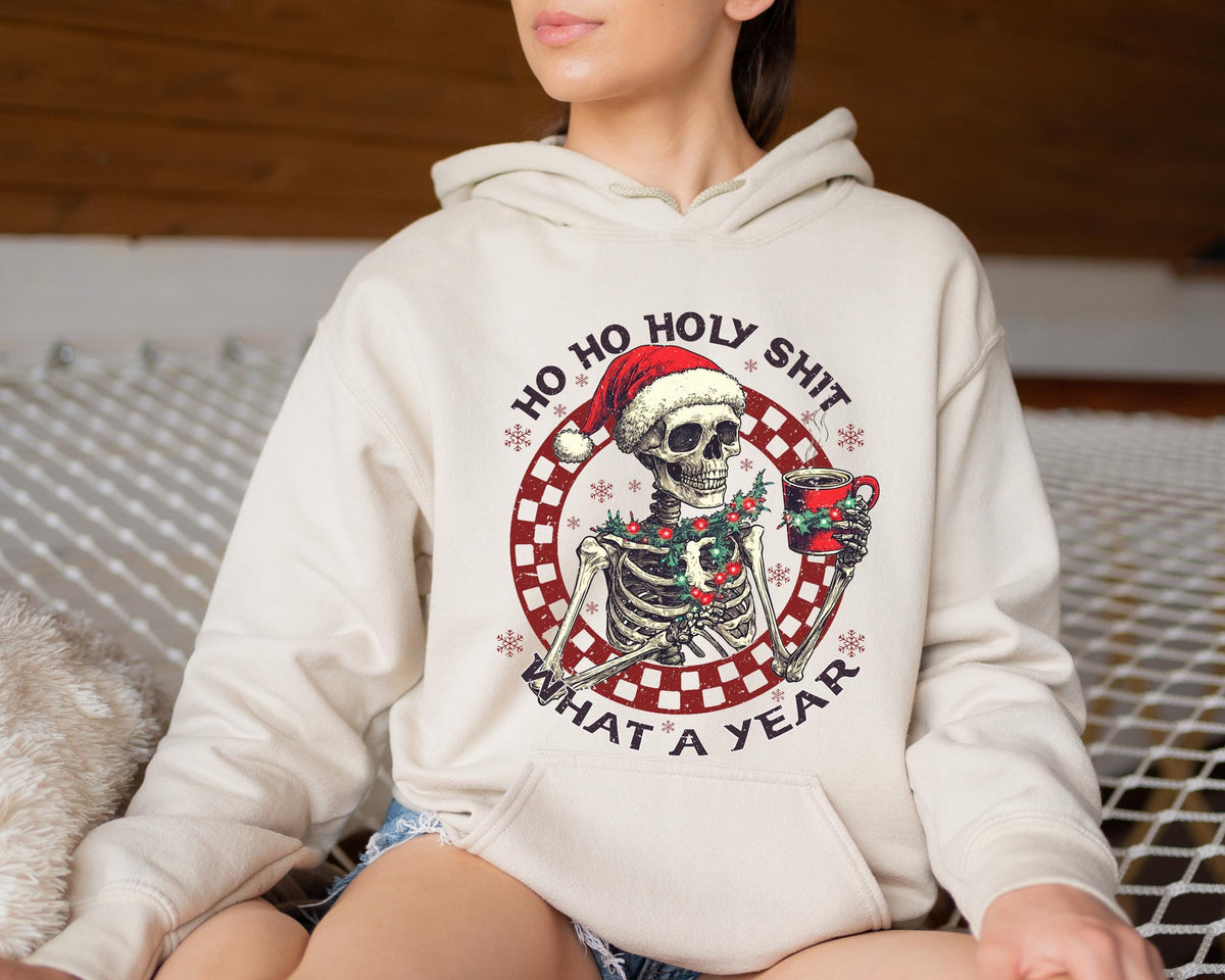 Christmas Hoodie, Funny Christmas Hoodie, Trendy Hoodies For Christmas, Christmas Gift, Skeleton Hoodie