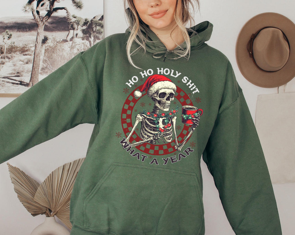 Christmas Hoodie, Funny Christmas Hoodie, Trendy Hoodies For Christmas, Christmas Gift, Skeleton Hoodie