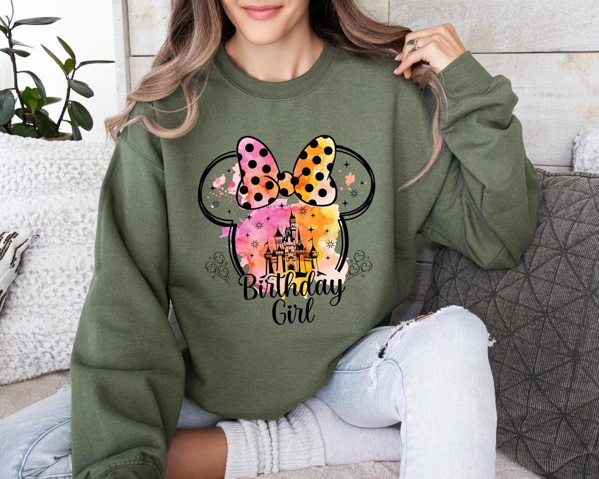 Birthday Girl Sweater, Minnie Birthday Hoodie, Funny Minnie Birthday Sweater, Birthday Girl Sweater, Birthday Gang Tee, Matching Tee