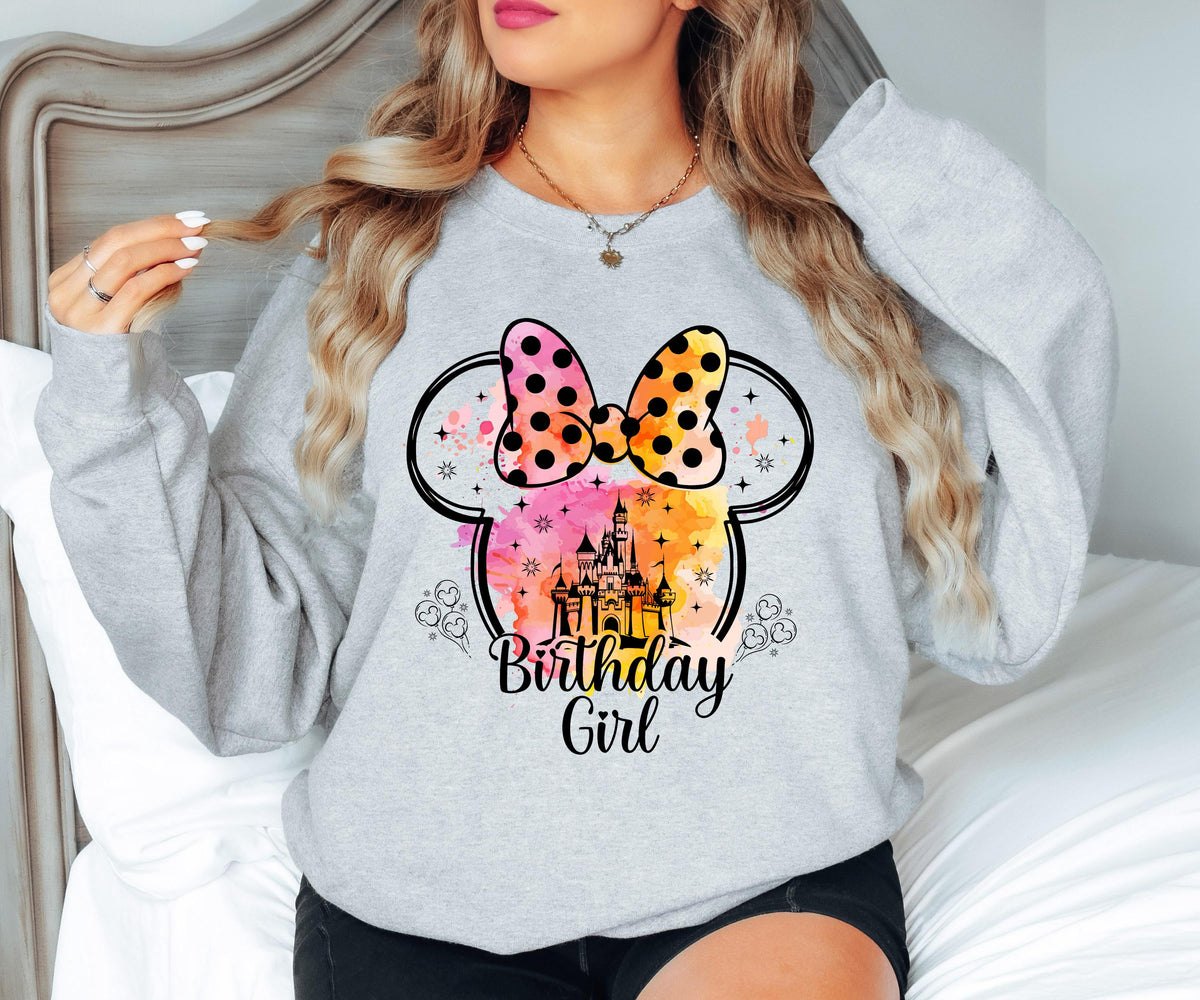 Birthday Girl Sweater, Minnie Birthday Hoodie, Funny Minnie Birthday Sweater, Birthday Girl Sweater, Birthday Gang Tee, Matching Tee