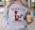 Coquette Black Cat Hoodie, Halloween Gift, Halloween Hoodie, Black Cat Shirt, Coquette Tee, Coquette Vibe Hoodie, Cat Mama Tee, Witch Hoodie