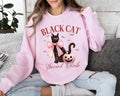 Coquette Black Cat Sweater, Halloween Gift, Halloween Sweater, Black Cat Shirt, Coquette Tee, Coquette Vibe Sweater, Cat Mama Sweater