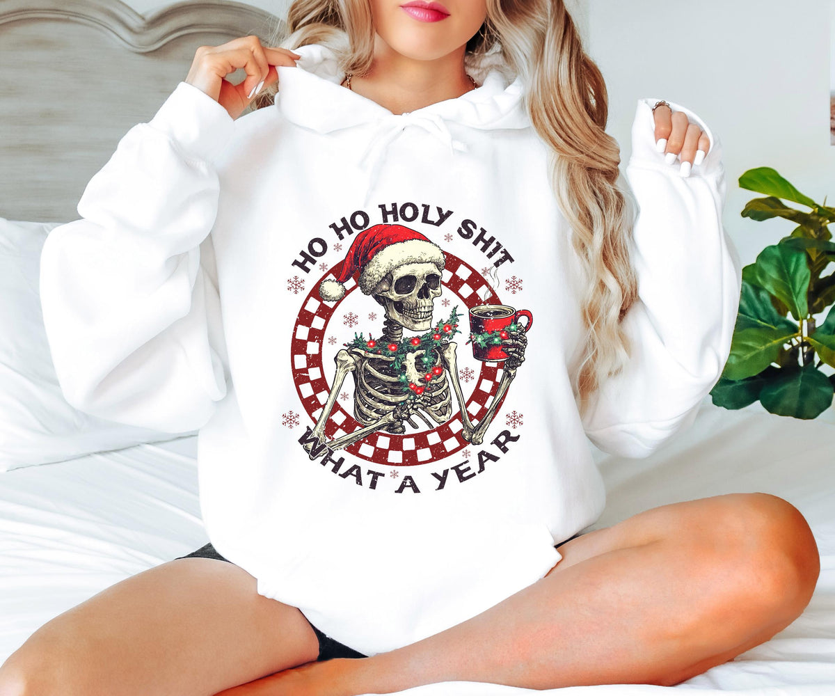 Christmas Hoodie, Funny Christmas Hoodie, Trendy Hoodies For Christmas, Christmas Gift, Skeleton Hoodie