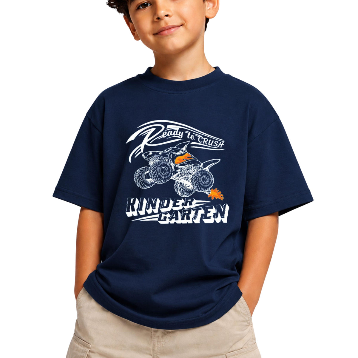 Monster Truck Kindergarten Shirt, First Day of School Tee, Boys Back to School Outfit
