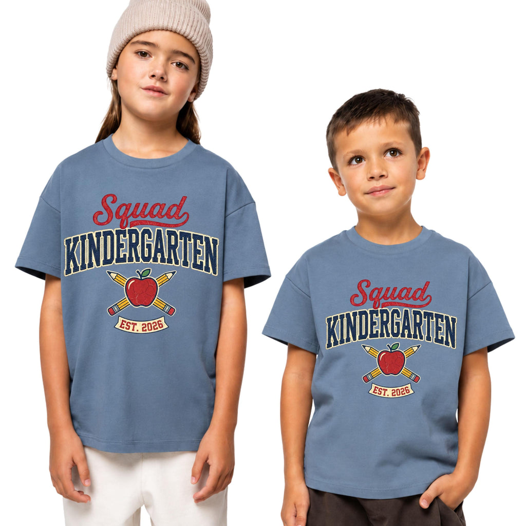Kindergarten Squad T-Shirt, Back to School Kids Tee, First Day Outfit