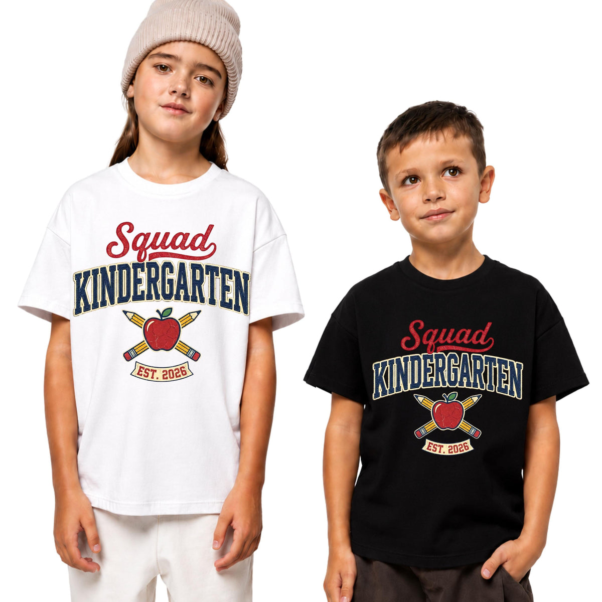 Kindergarten Squad T-Shirt, Back to School Kids Tee, First Day Outfit