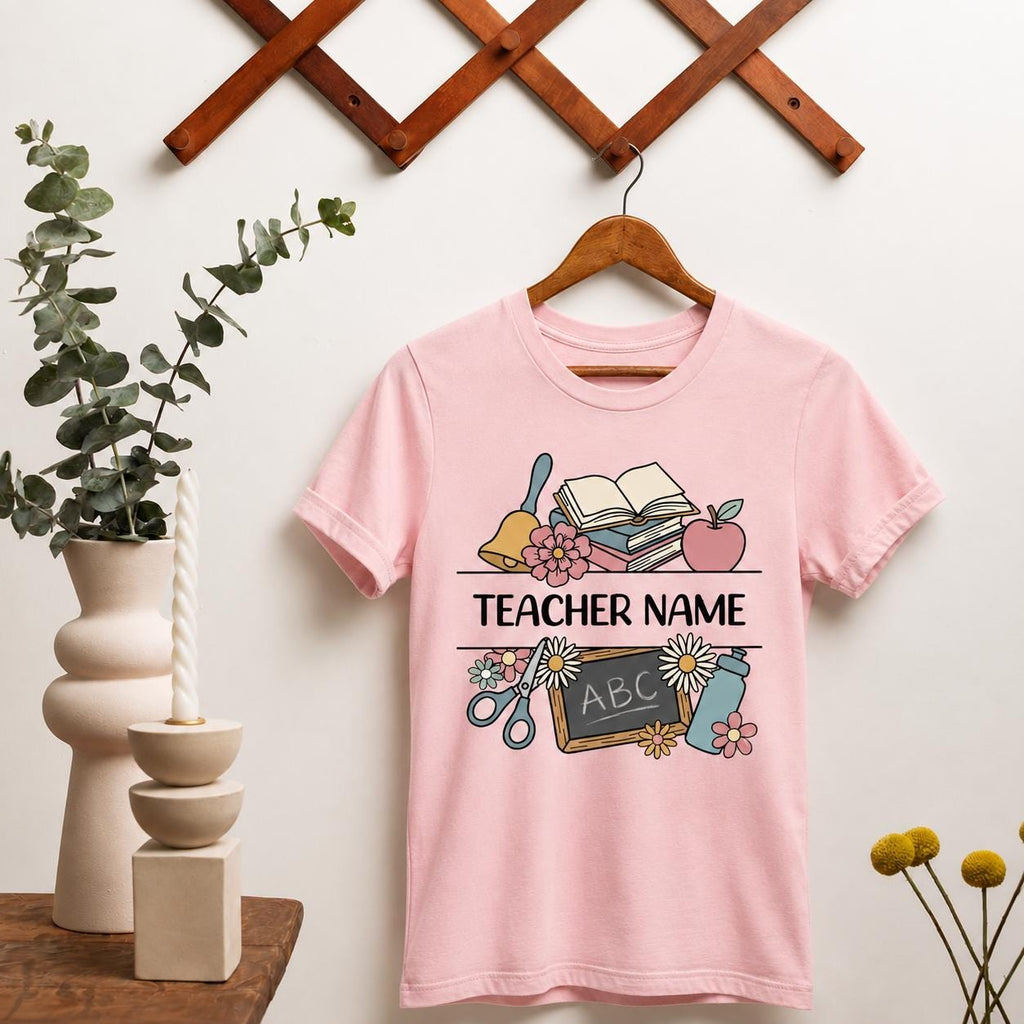 Personalized Teacher Name Shirt, Classroom School Supplies Tee