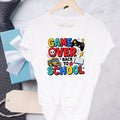 Gamer "Game Over" Back to School Shirt, Kids Gaming First Day Outfit