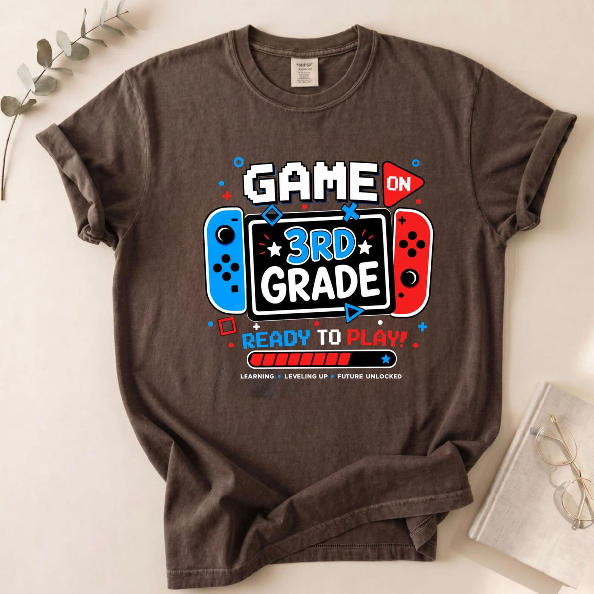 Game On 3rd Grade Gamer Shirt, Back to School Ready to Play Tee