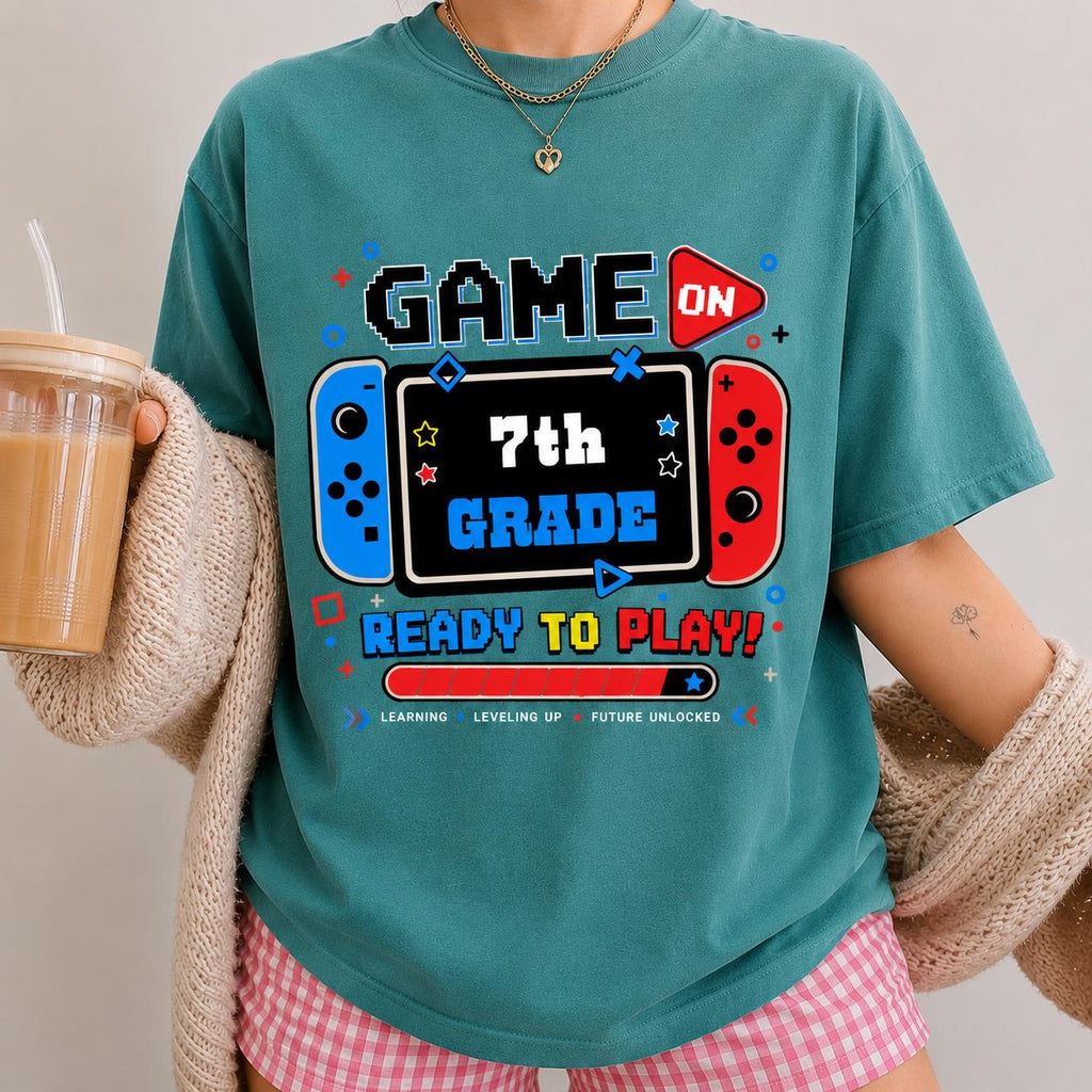 7th Grade Gamer Shirt, Level Up Back to School Tee, Video Game Student Apparel