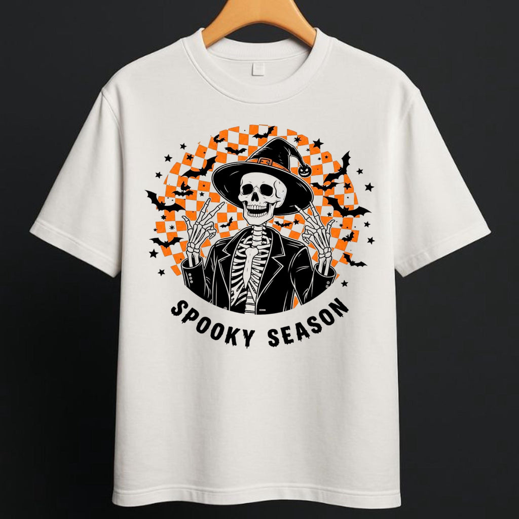 Skeleton Witch Halloween Shirt, Vintage Spooky Season Graphic Tee
