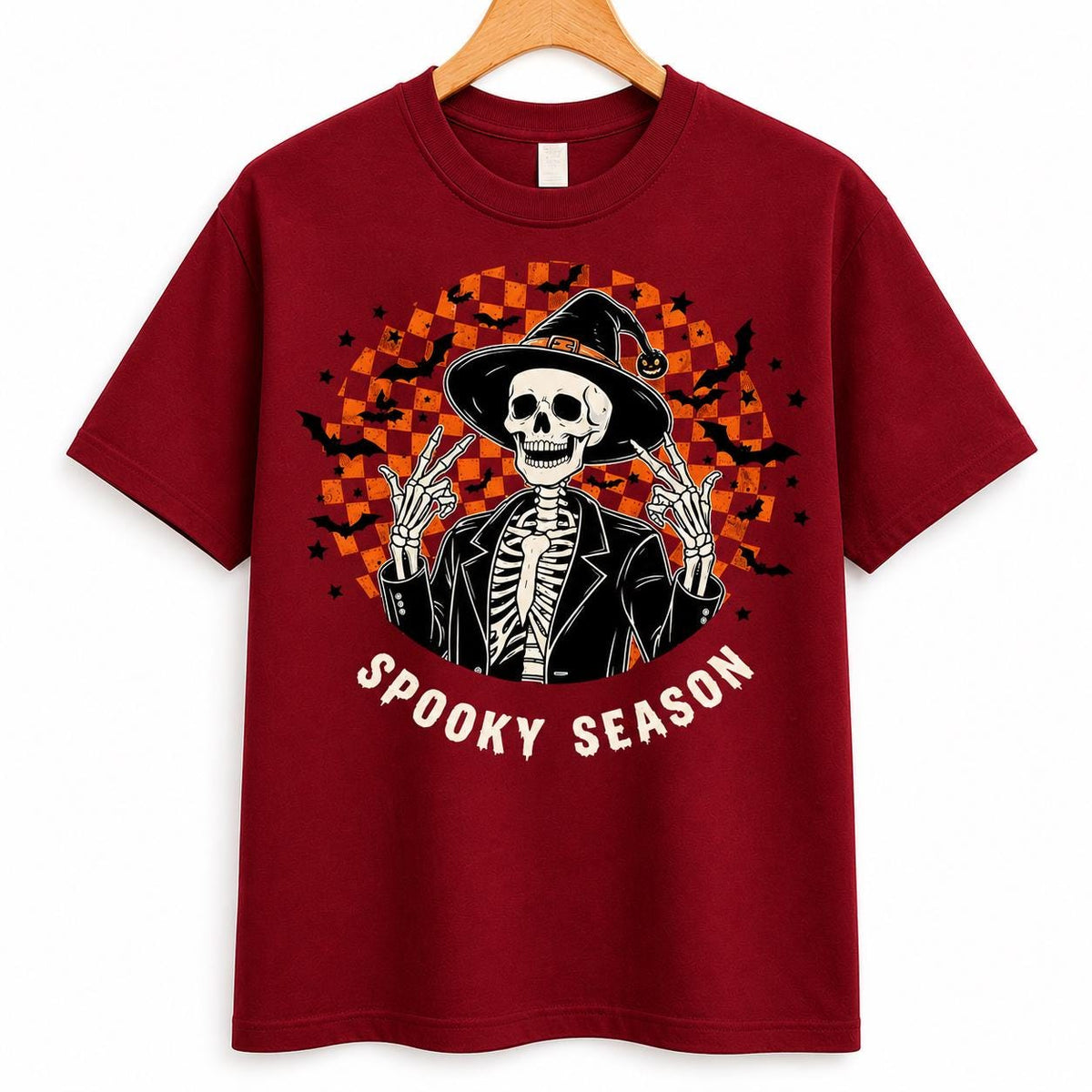 Skeleton Witch Halloween Shirt, Vintage Spooky Season Graphic Tee