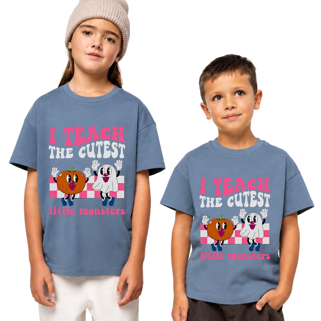 I Teach Little Monsters Tee, Halloween Teacher Shirt, Spooky Classroom Apparel, Fall Gift