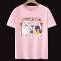 Spooky Season Ghost Skeleton Cat Halloween Shirt, Pastel Candy Corn Fall Tee