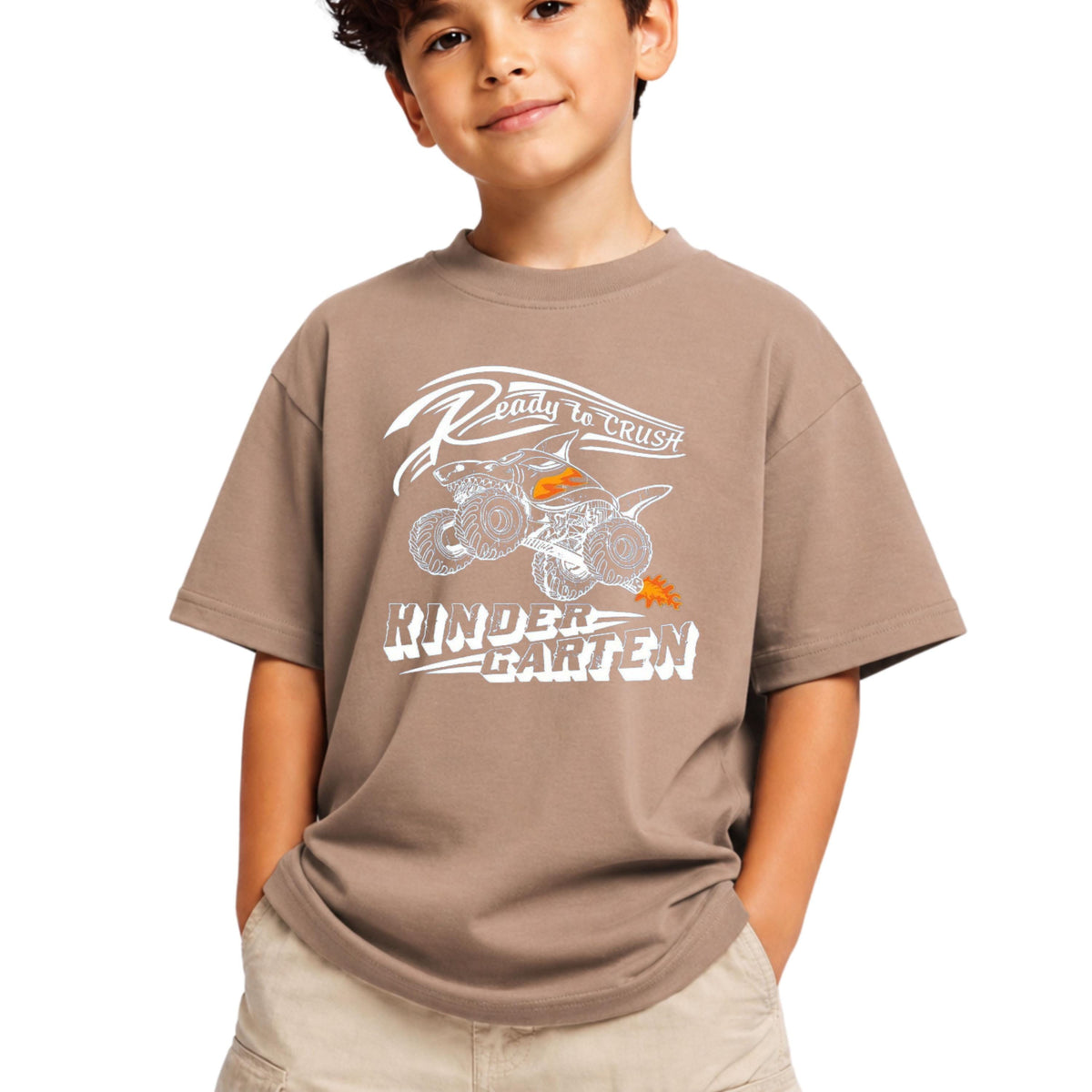 Monster Truck Kindergarten Shirt, First Day of School Tee, Boys Back to School Outfit