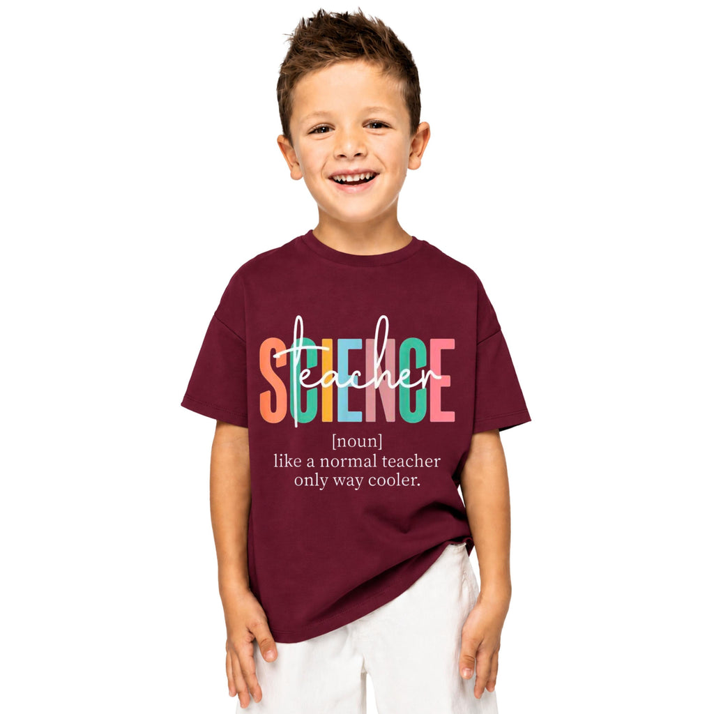 Science Teacher Definition Shirt, Retro Colorful Graphic Tee
