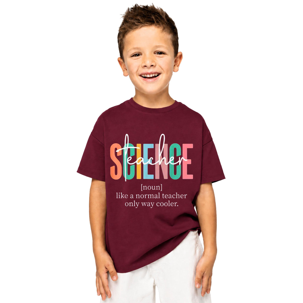 Science Teacher Definition Shirt, Retro Colorful Graphic Tee