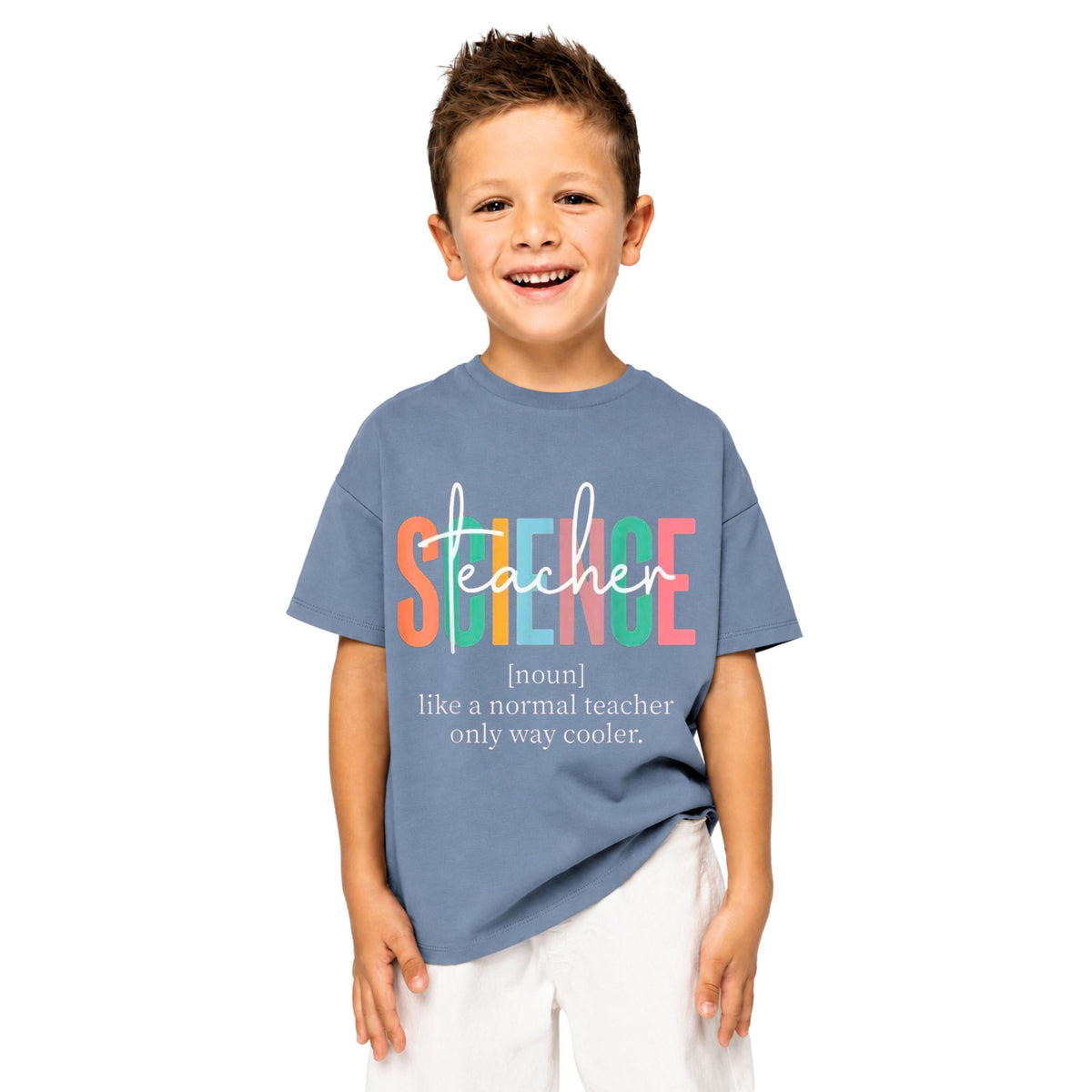 Science Teacher Definition Shirt, Retro Colorful Graphic Tee