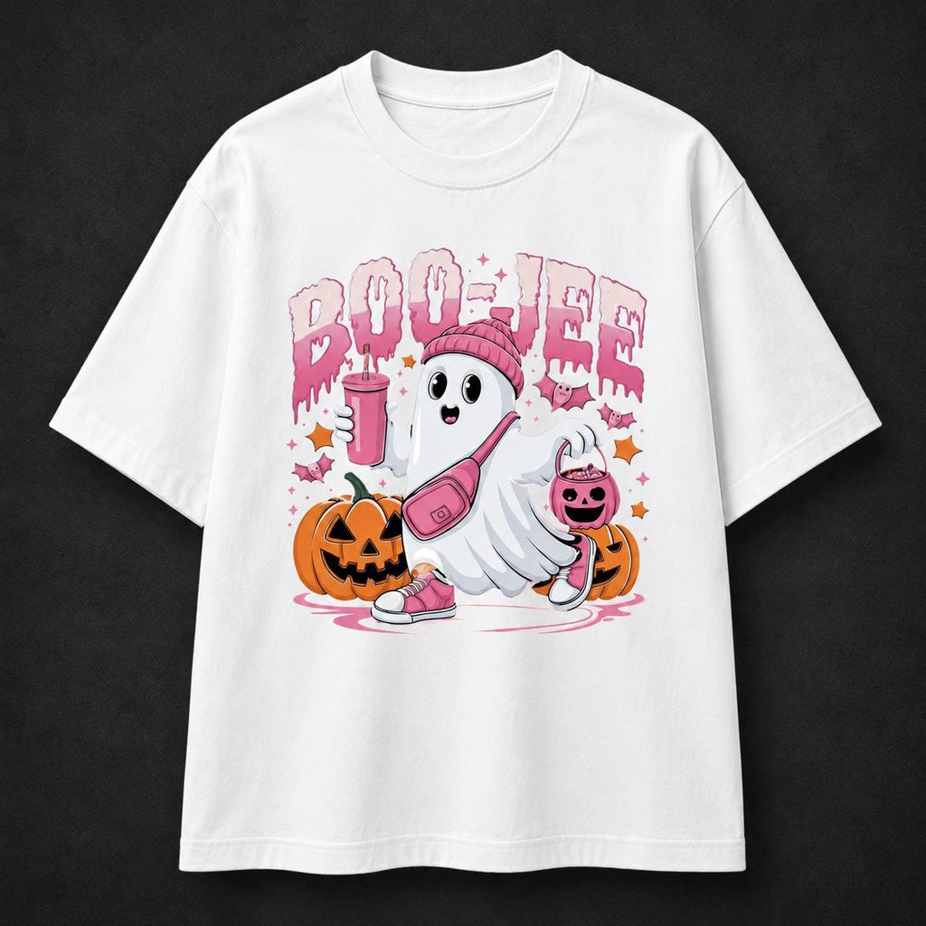 Boojee Ghost Pumpkin Halloween T-Shirt, Spooky Season Graphic Tee