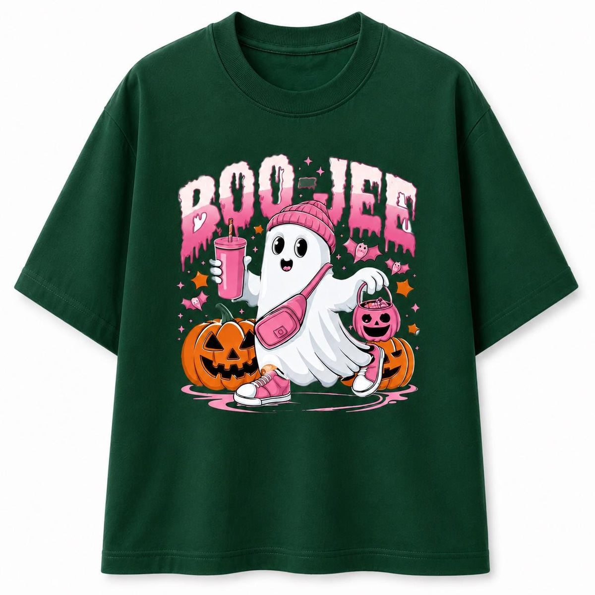 Boojee Ghost Pumpkin Halloween T-Shirt, Spooky Season Graphic Tee