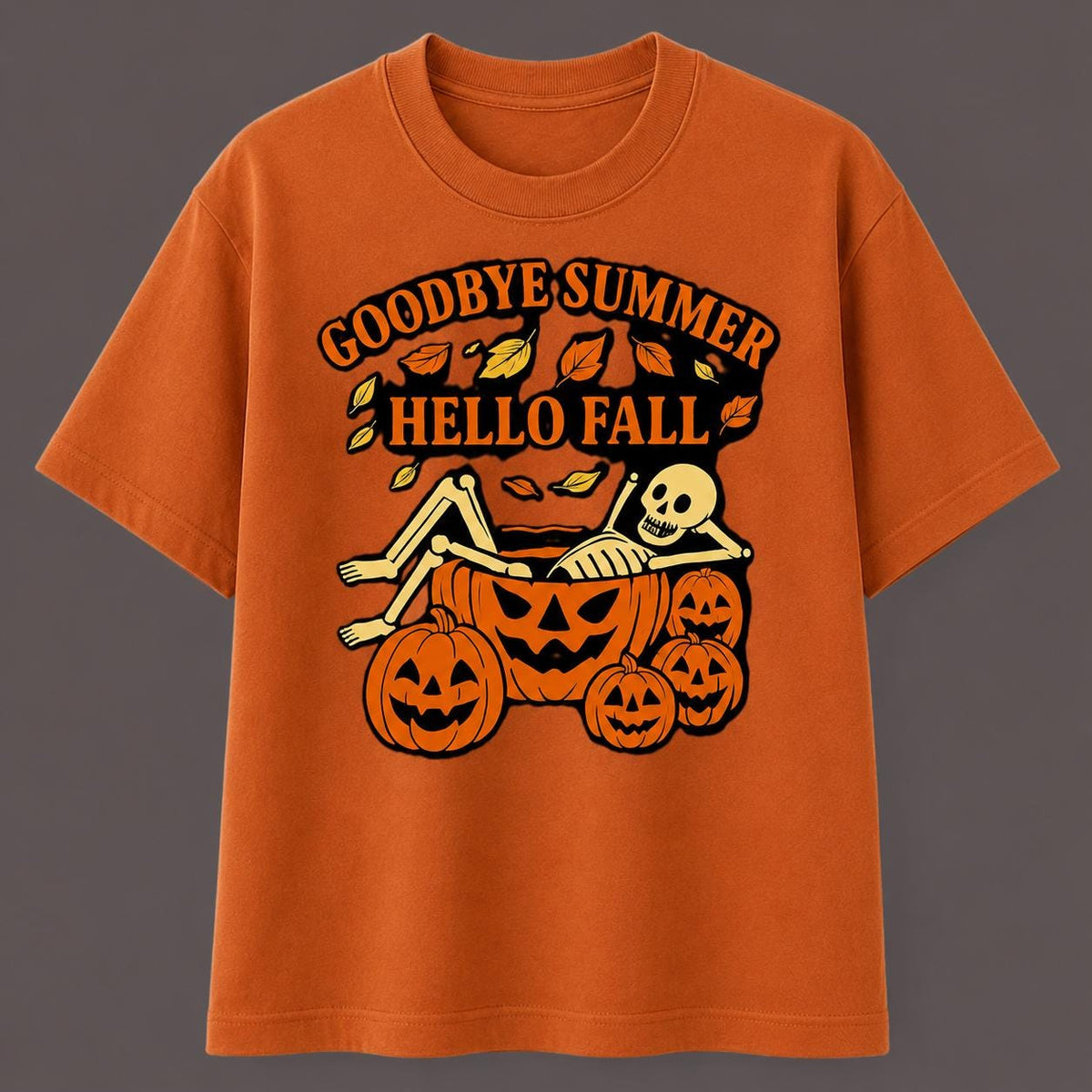 Skeleton Pumpkin Halloween Shirt, Retro Autumn Graphic Tee, Spooky Season Apparel