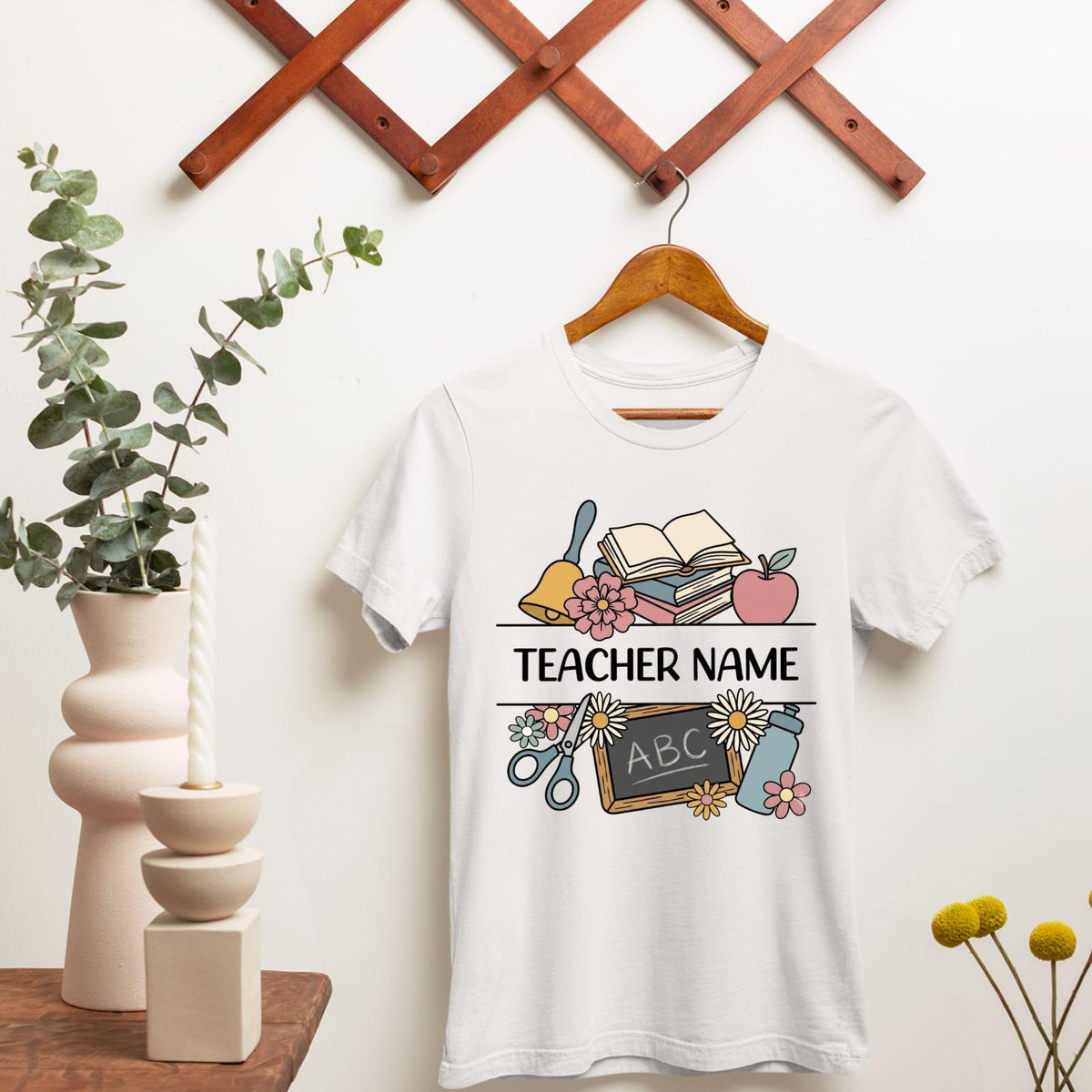 Personalized Teacher Name Shirt, Classroom School Supplies Tee