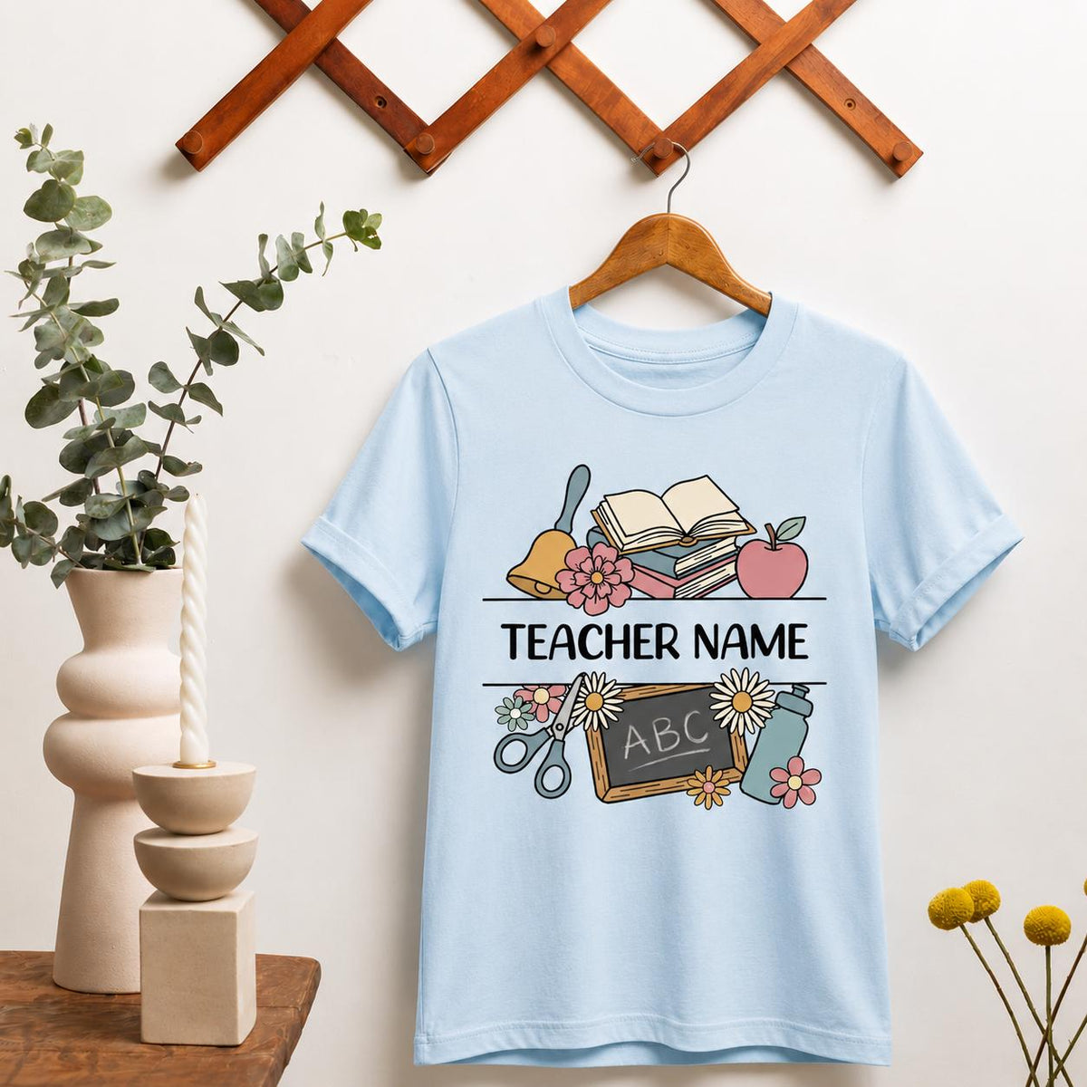 Personalized Teacher Name Shirt, Classroom School Supplies Tee